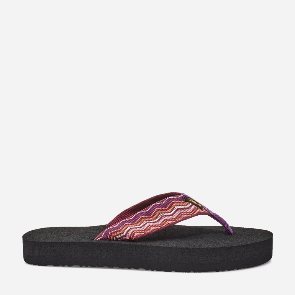 Teva Original Mush Women's Black / Multicolor Flip Flops CA47286 Canada Online